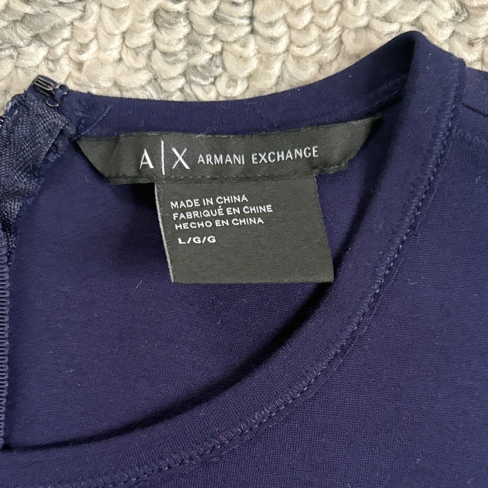 Armani Exchange Deep Blue Mini Dress - Picture 2 of 5